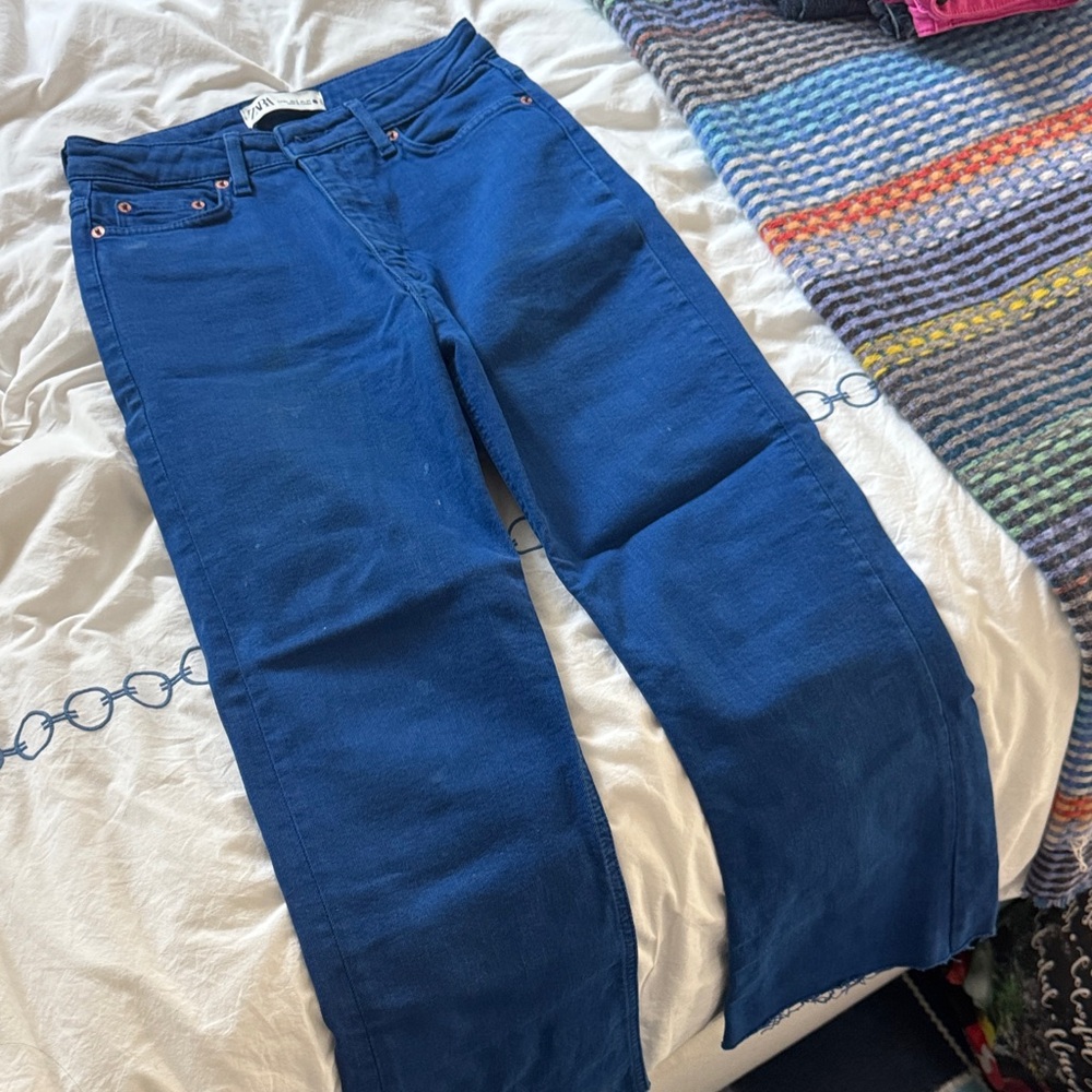 Zara Vibrant Blue Jeans size 2
